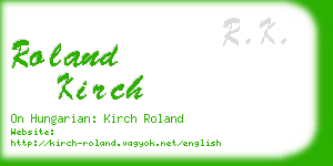 roland kirch business card